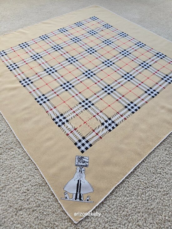 Burberry Accessories - Vintage "Burberry's" Silk Scarf Nova Check Plaid Classic Burberry